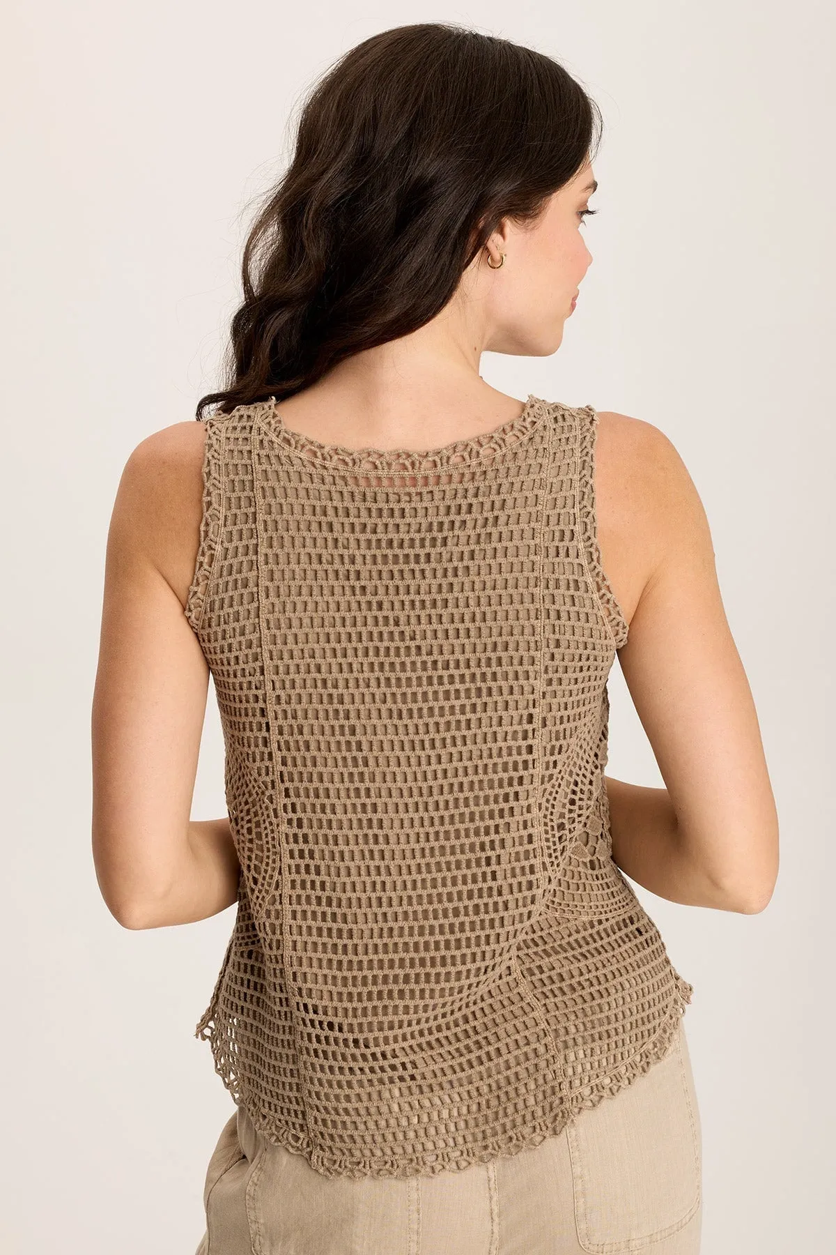 Grazie Crochet Layer Tank