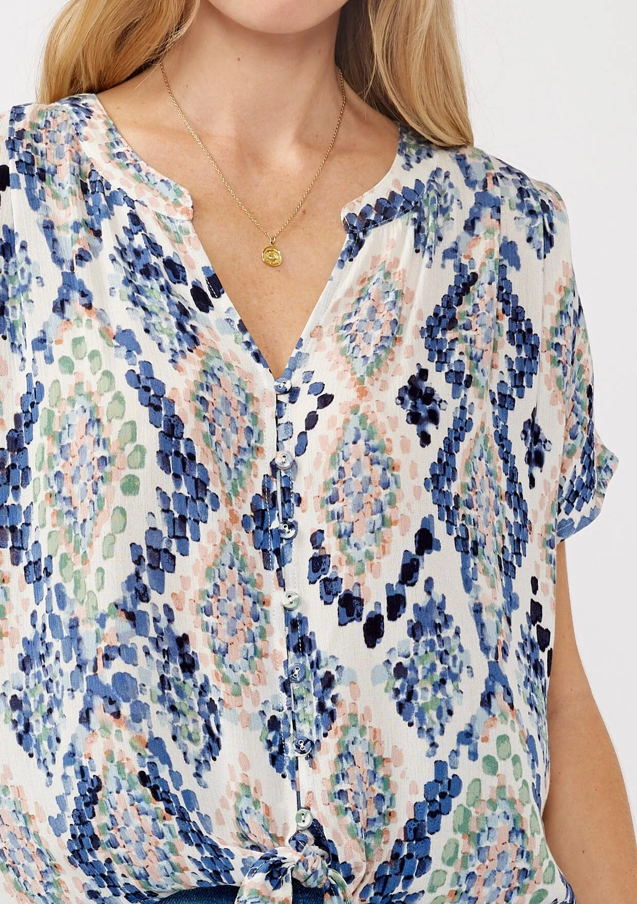 Great Escape Tie Front Top