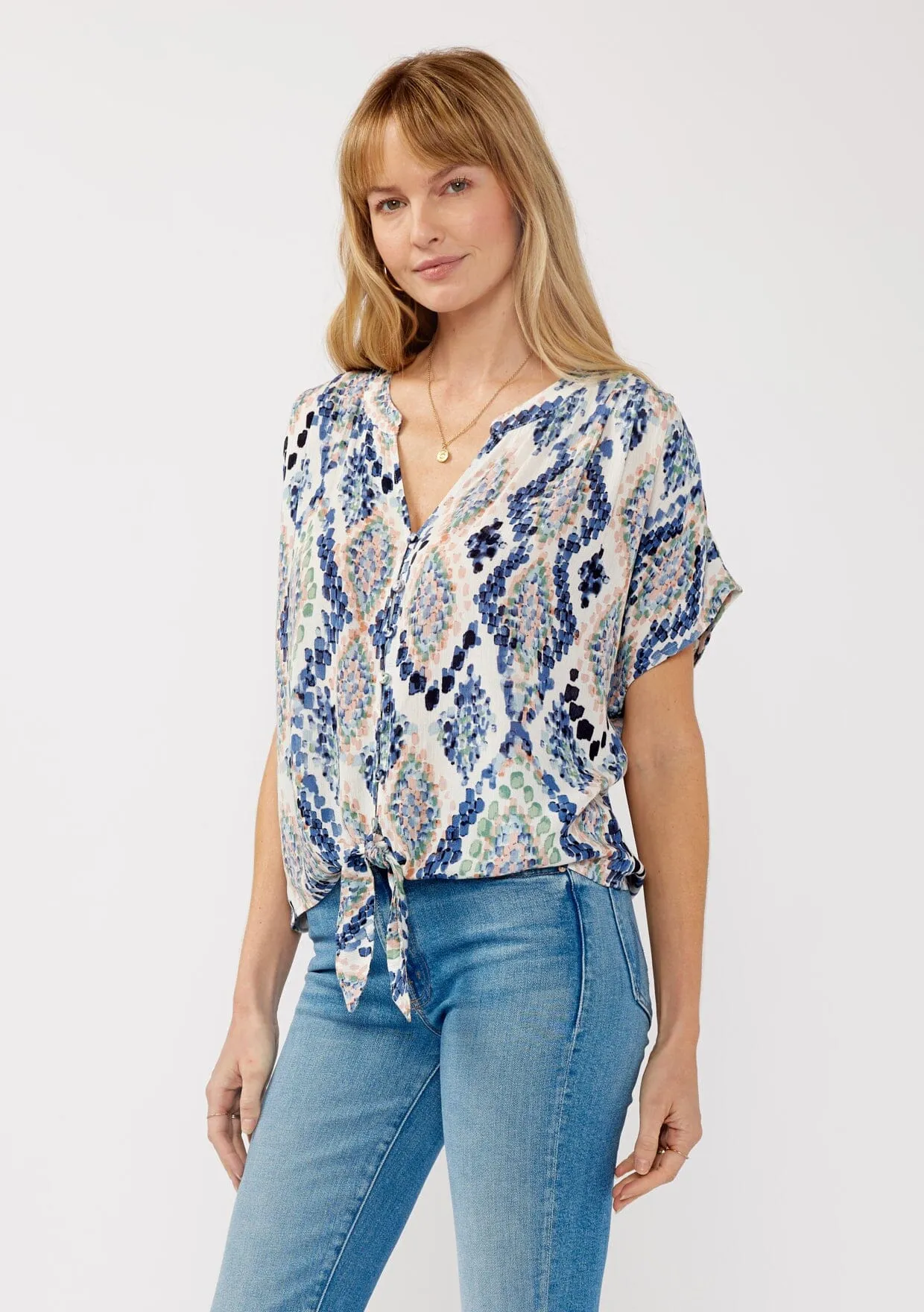 Great Escape Tie Front Top