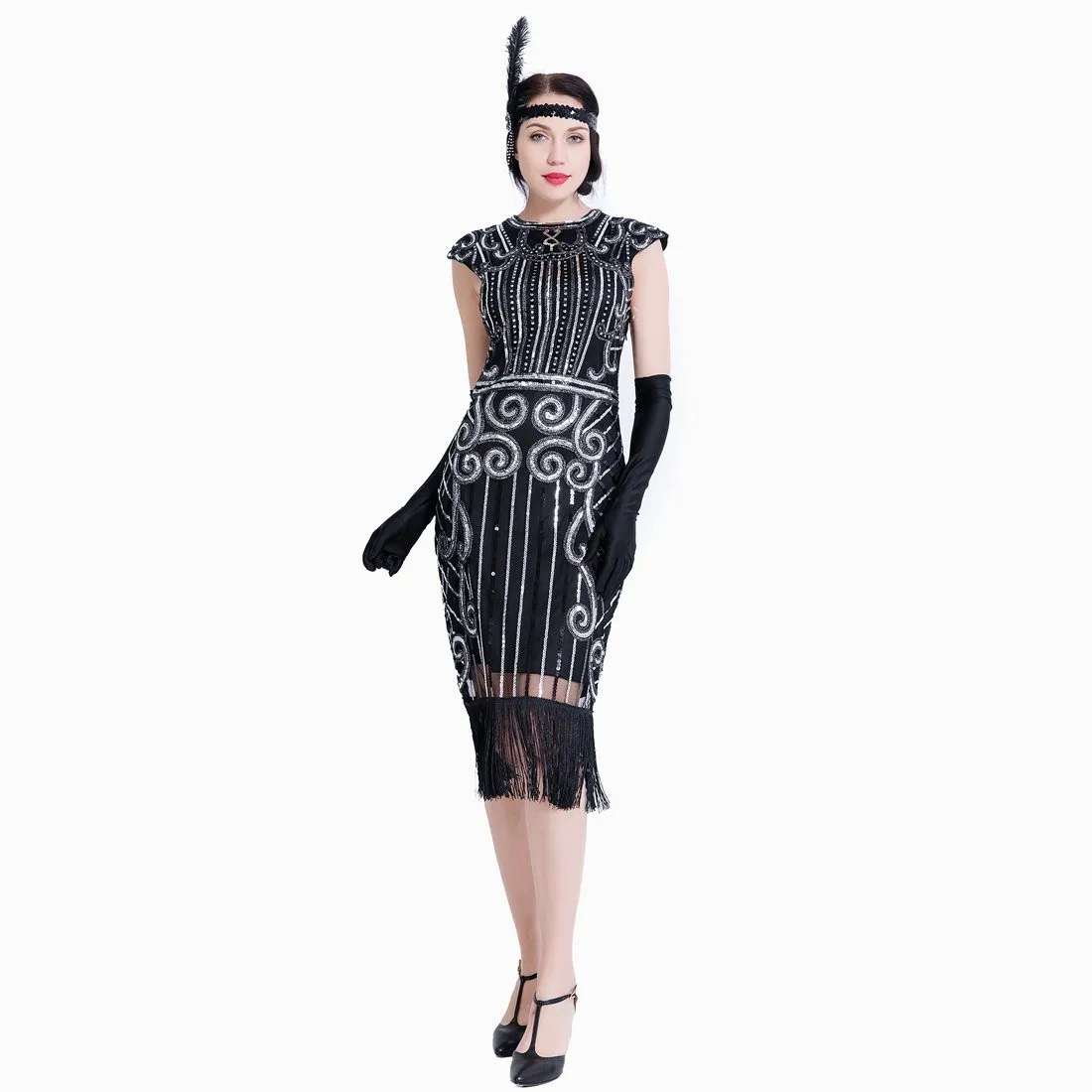 Great Gatsby Dresses Sequin Beaded Fancy Dress 20's Themed Party|JaosWish