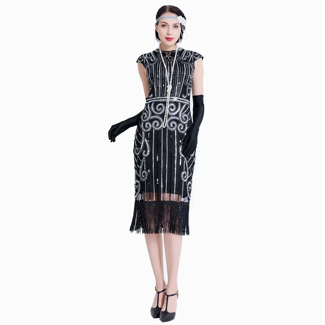 Great Gatsby Dresses Sequin Beaded Fancy Dress 20's Themed Party|JaosWish