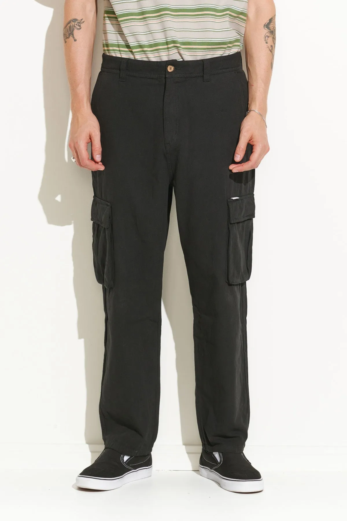 Green Onions Cargo Pant - Washed Black