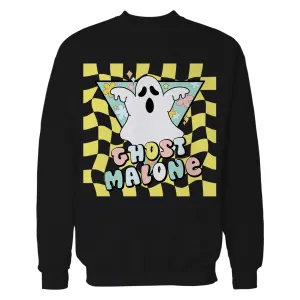 Halloween Cute Ghost Malone Parody Post Cool Hip Hop Joke Unisex Sweatshirt