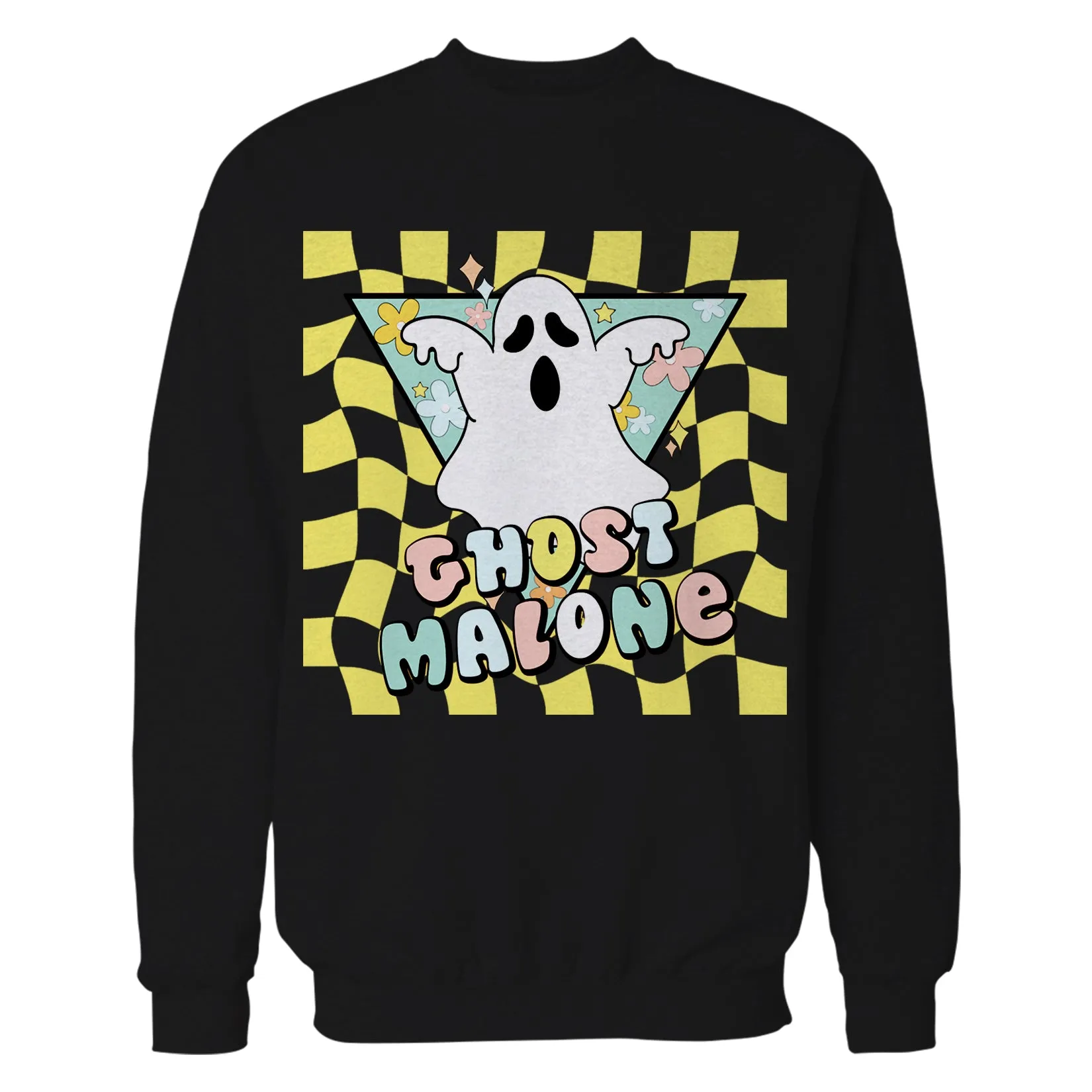 Halloween Cute Ghost Malone Parody Post Cool Hip Hop Joke Unisex Sweatshirt