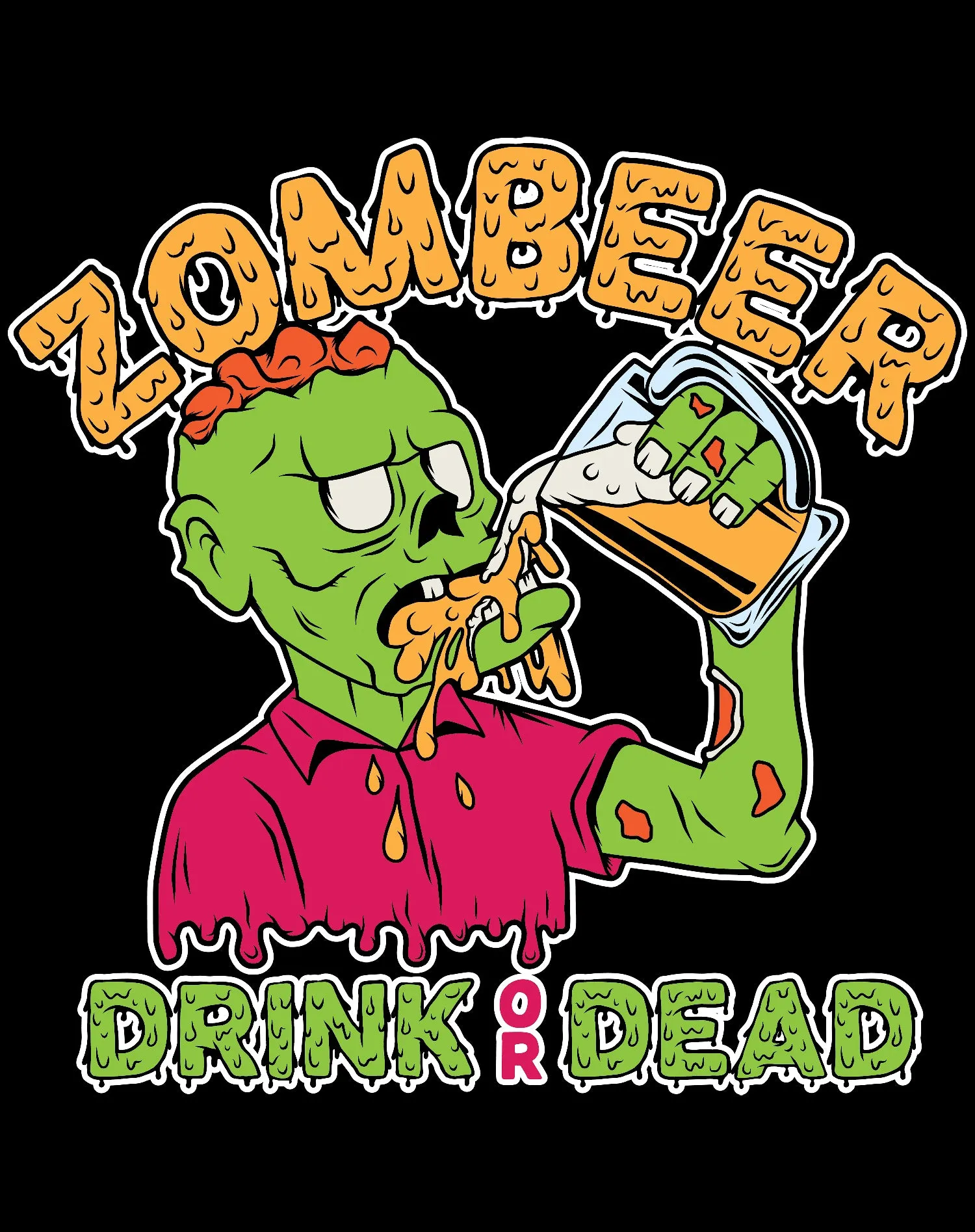 Halloween Horror Drunk Zombie Zombeer Drink Or Dead Beer Lol Unisex Sweatshirt