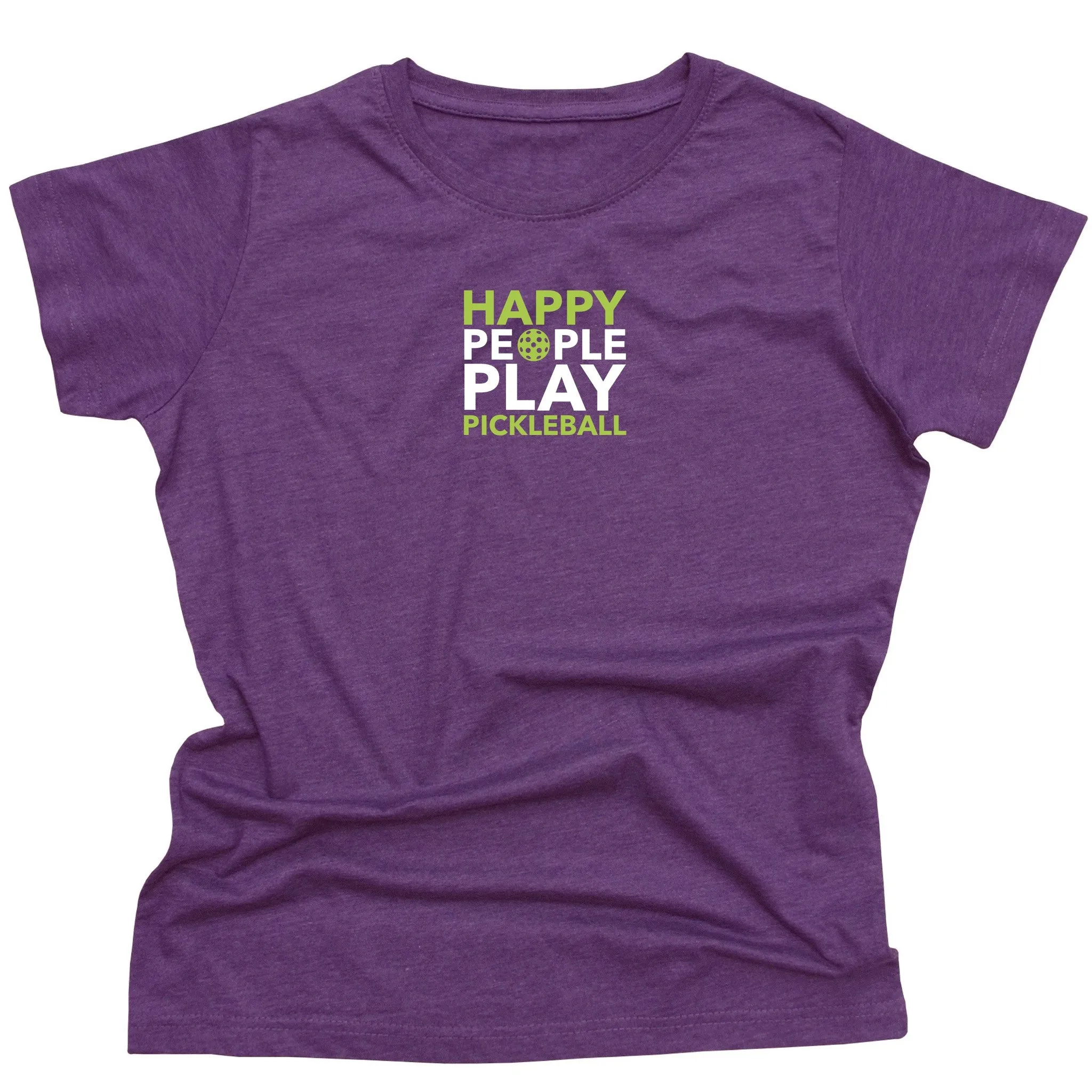 Happy People Play Pickleball Ladies T-Shirt - Vintage Casual Cotton Blend