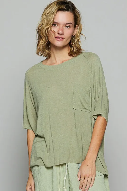 Hazel Blues® |  POL Round Neck Half Sleeve T-Shirt