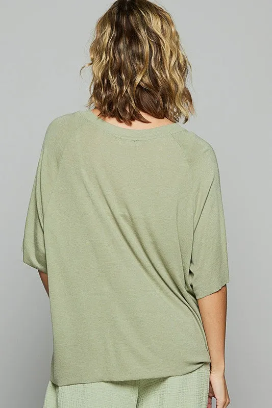Hazel Blues® |  POL Round Neck Half Sleeve T-Shirt