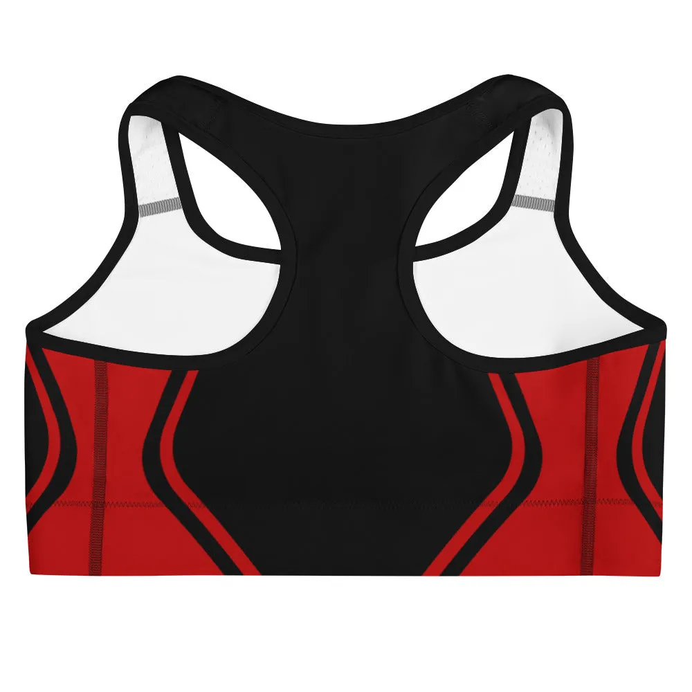 Heart Shaped Carve Black Sports Bra