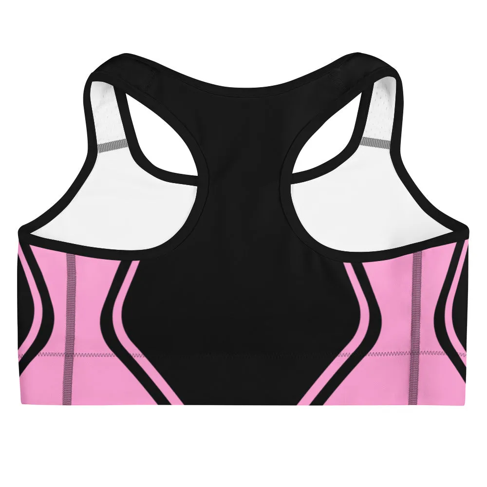 Heart Shaped Carve Black Sports Bra