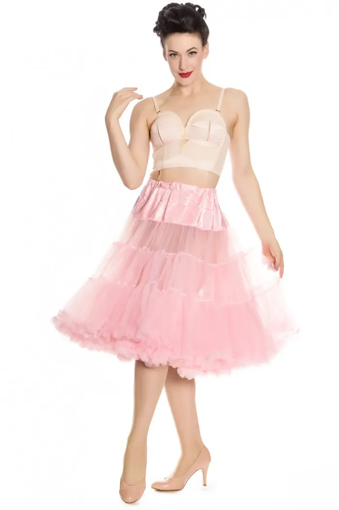 Hell Bunny Long Petticoat Dolly Pink