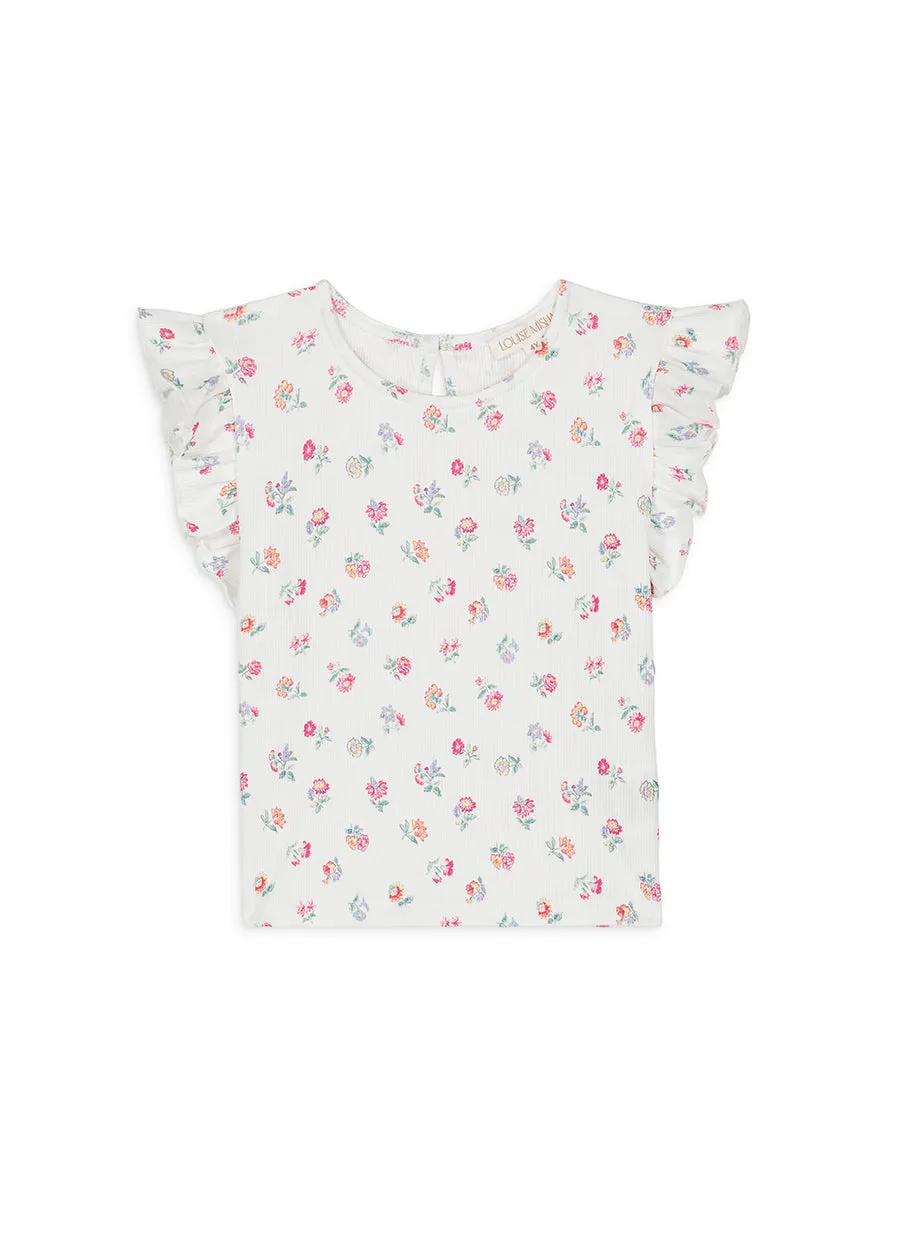 HERMANCE TEE - WHITE FELICITA FLOW