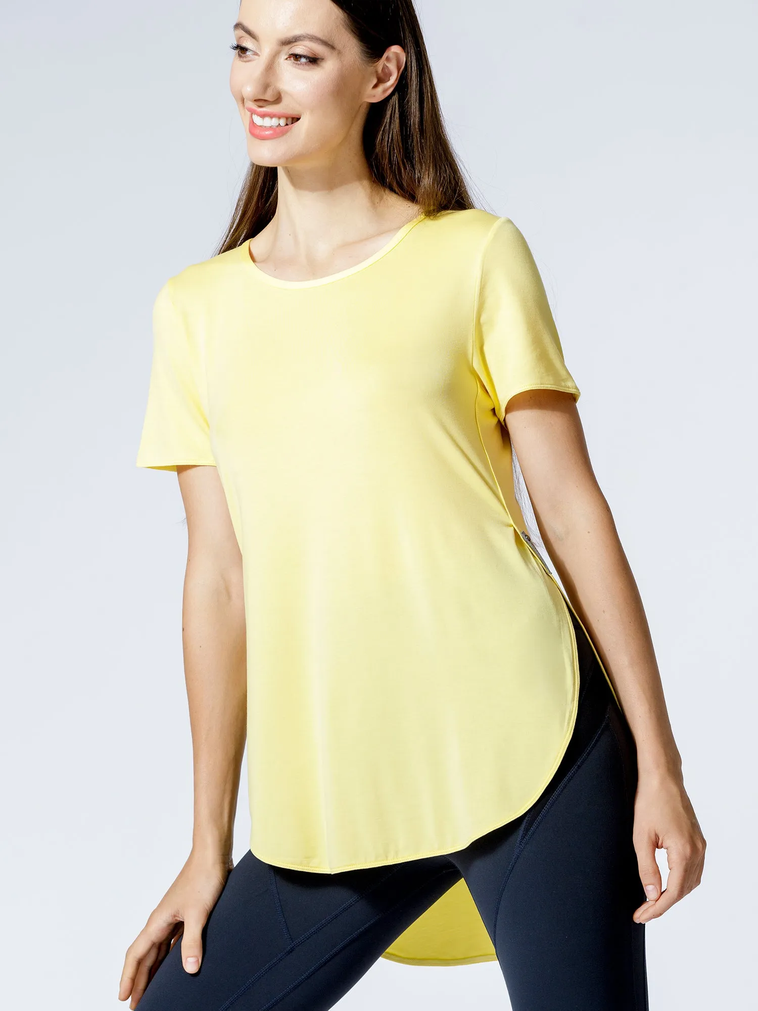 HI LO SIDE SPLIT TEE