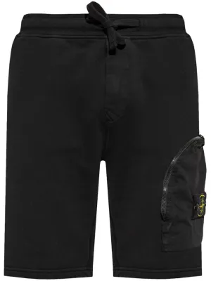 High-Performance Black Activewear Shorts With Adjustable Waist And Pocket Features