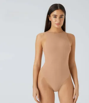 High-Stretch Skin-Friendly Bodysuit | Round Neck & Sleeveless