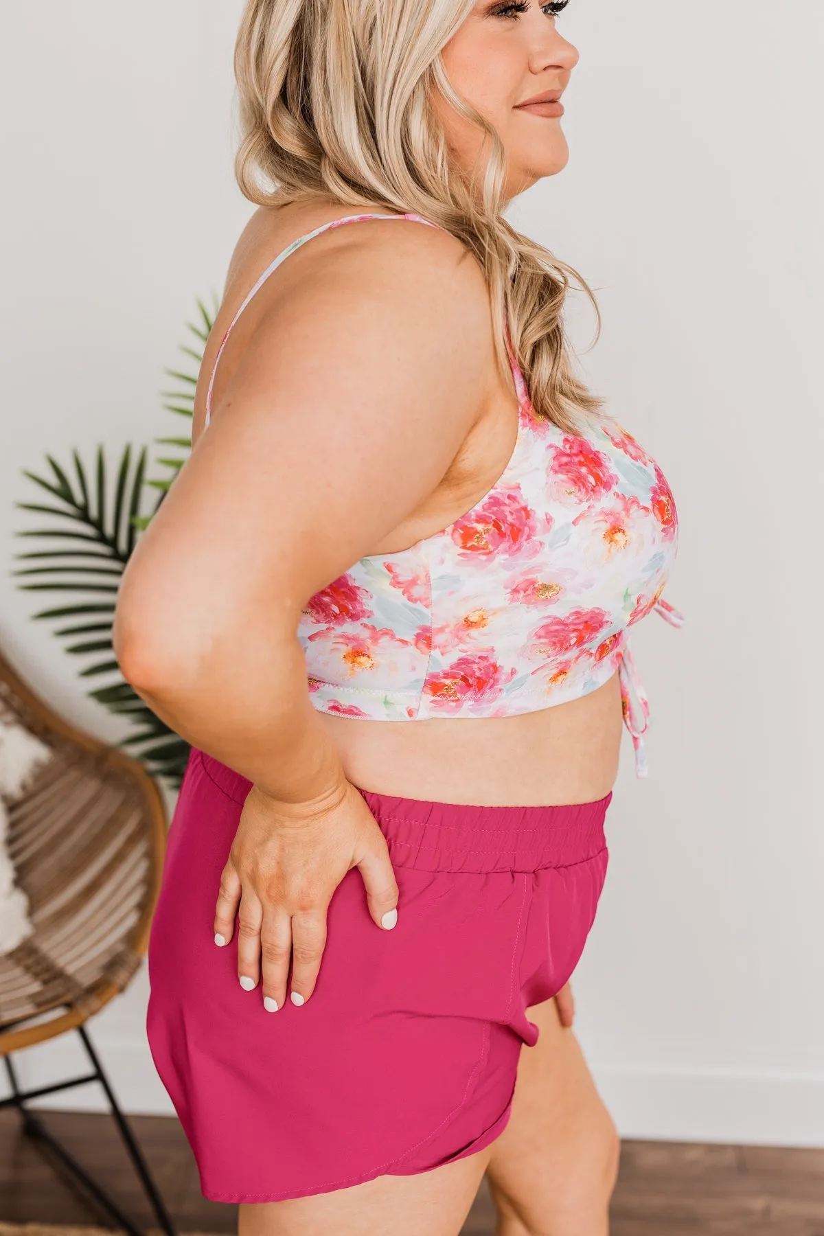 High Tide Athleisure Shorts- Berry