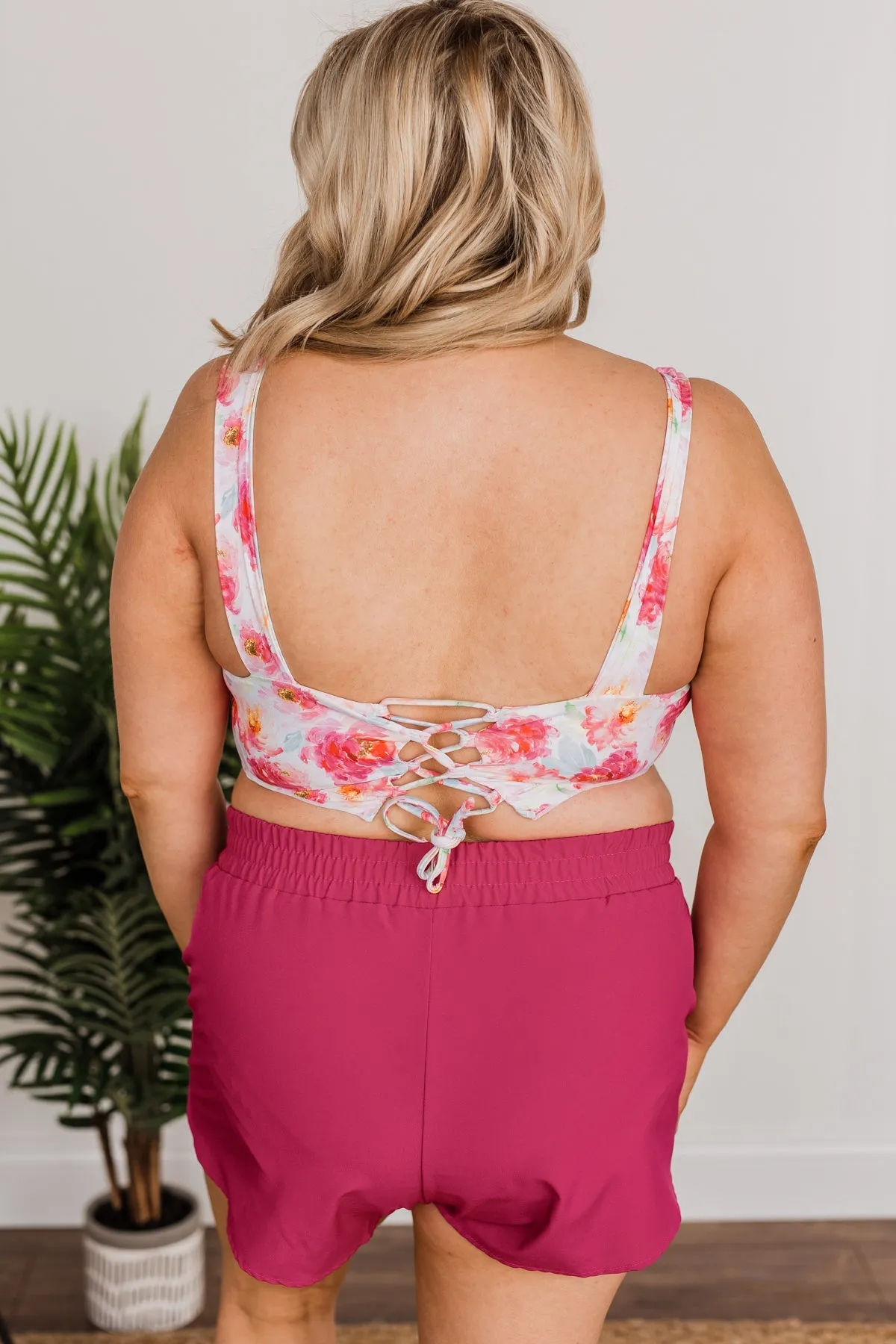 High Tide Athleisure Shorts- Berry