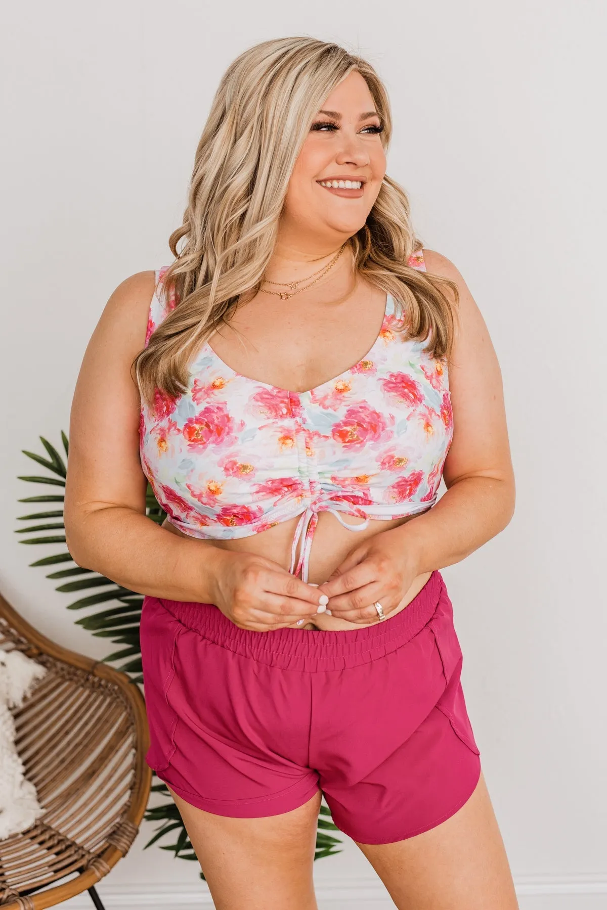 High Tide Athleisure Shorts- Berry
