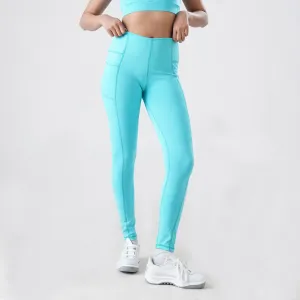 High Waisted Leggings Aqua