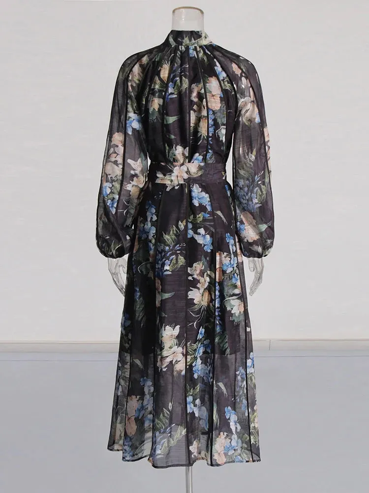 Hit Color Printing Dress