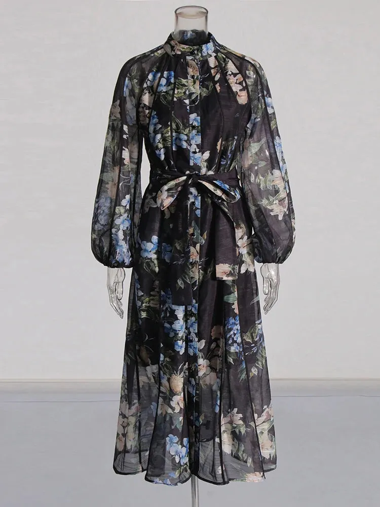 Hit Color Printing Dress
