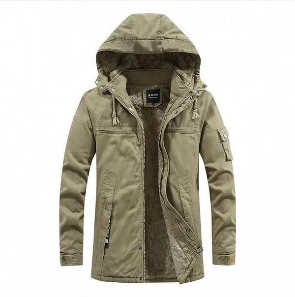 Hooded Valor™ | Men's Mid-Length Coat | Water-Resistant Fabric, Adjustable Hood & Warm Insulation