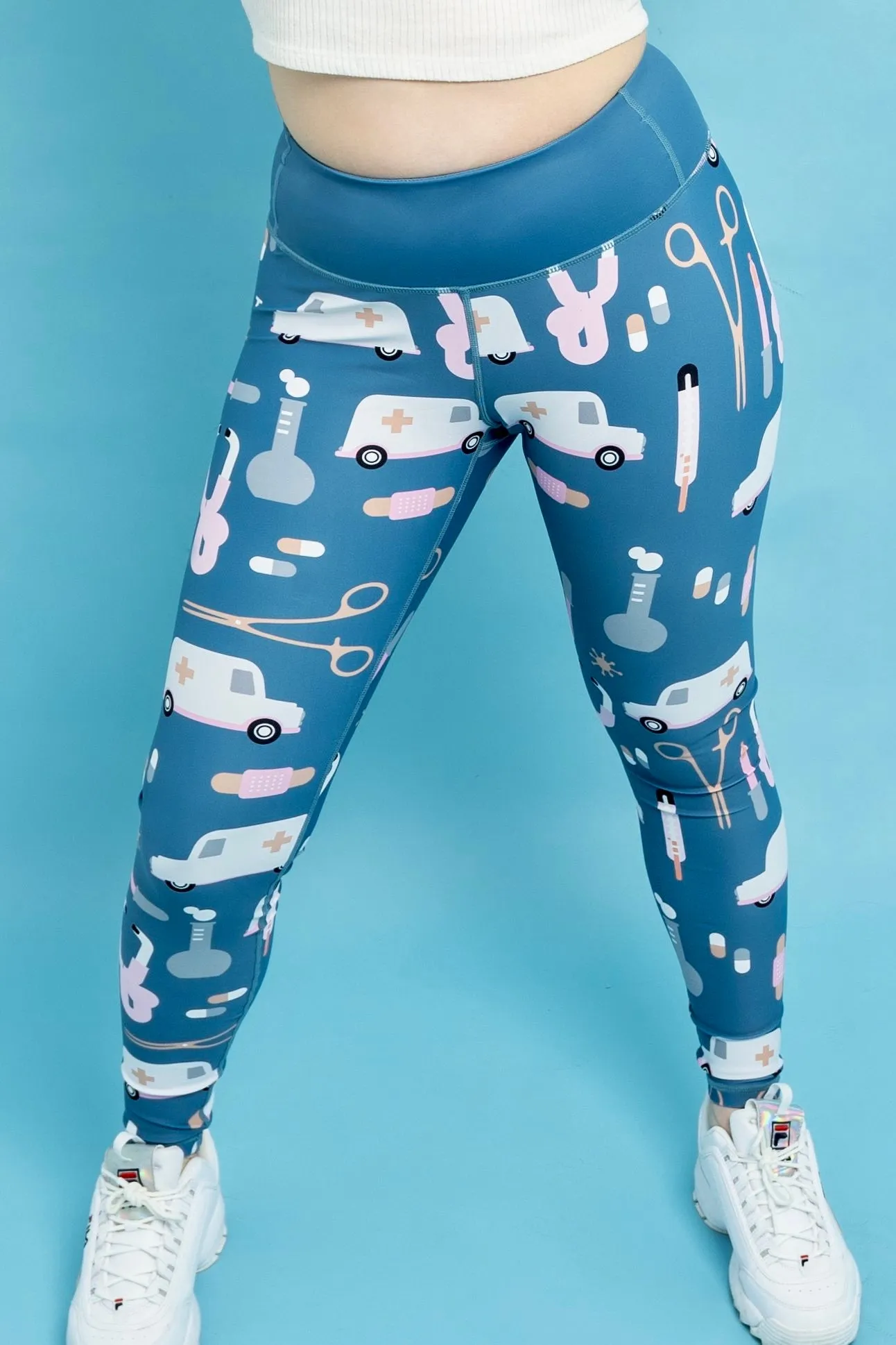 Hospital Ambulance Capri Women's Activewear Leggings