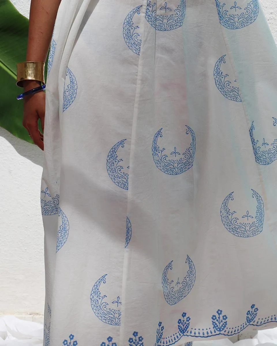 Iris Handprinted Cotton Kurta Set - WITC