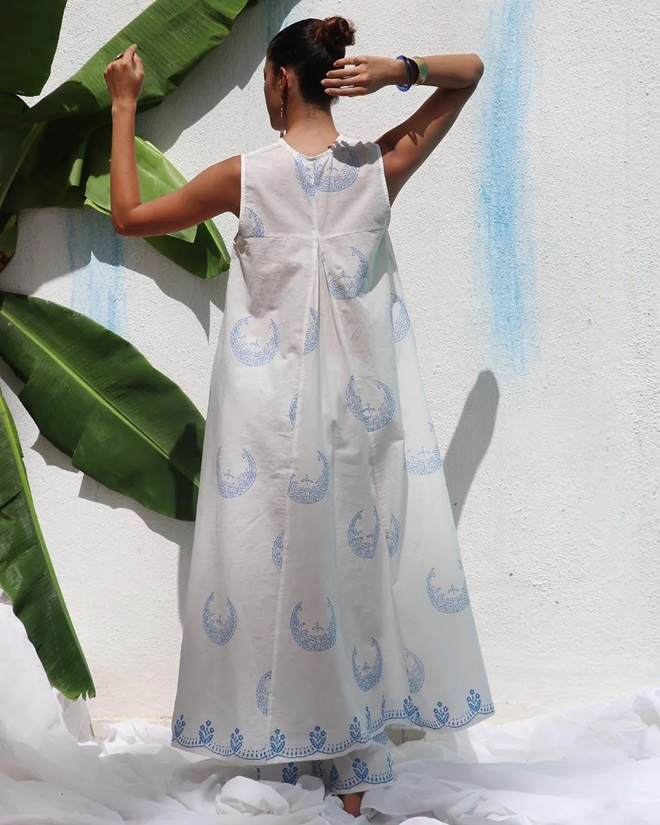 Iris Handprinted Cotton Kurta Set - WITC