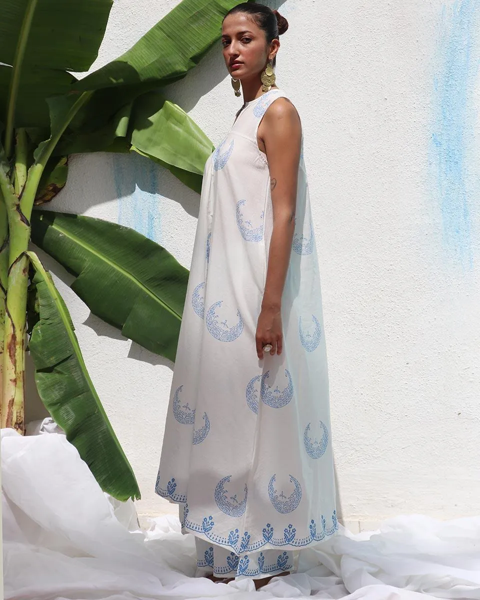Iris Handprinted Cotton Kurta Set - WITC