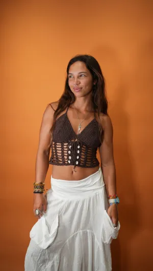 Isabella Crochet Shell Top