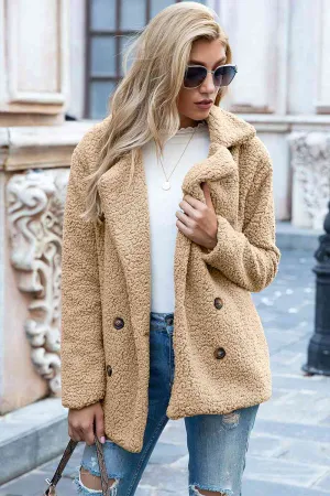 Ivy Lane Sherpa-jas met reverskraag in volledige maat
