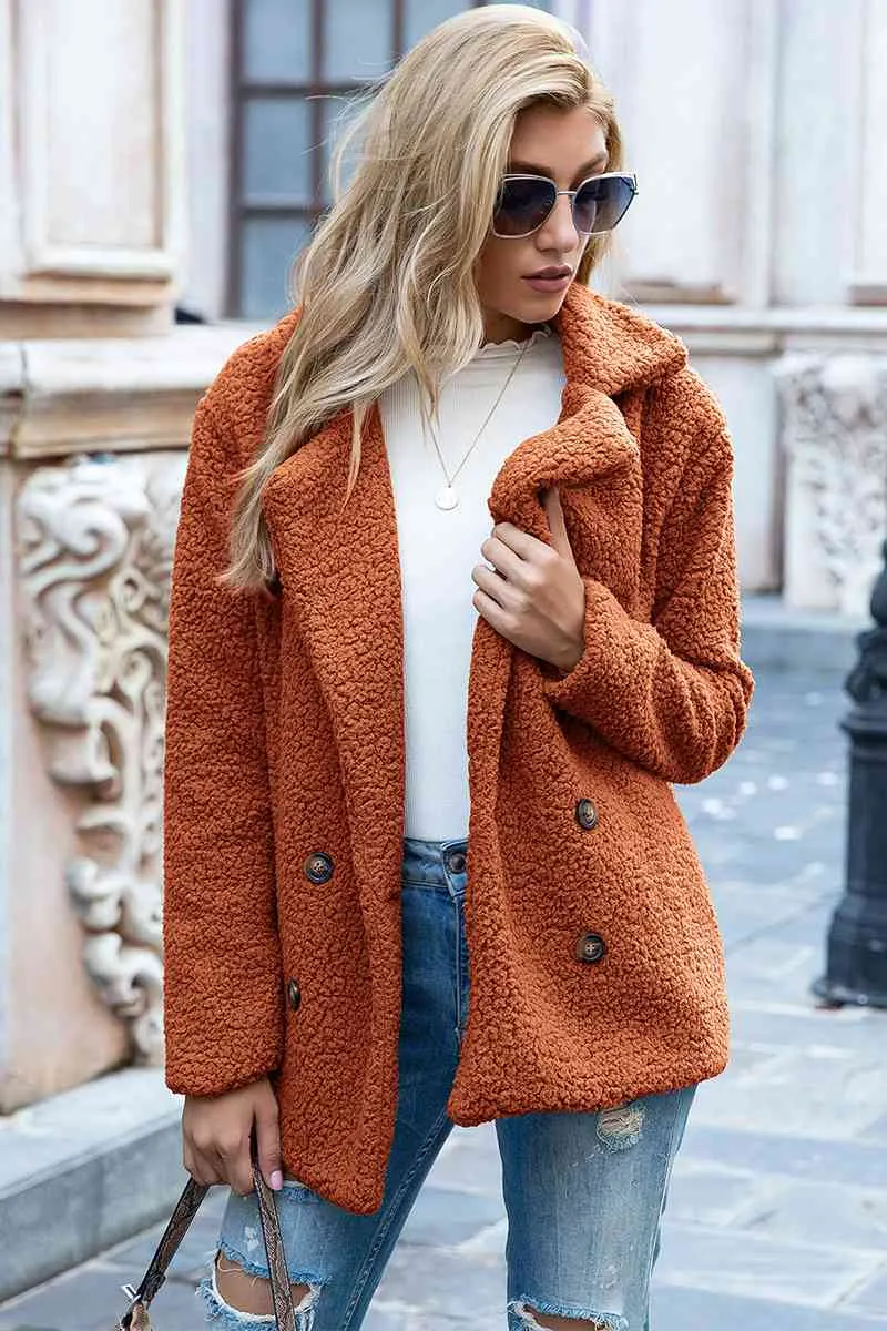 Ivy Lane Sherpa-jas met reverskraag in volledige maat