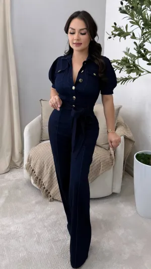 JAMES NAVY JUMPSUIT