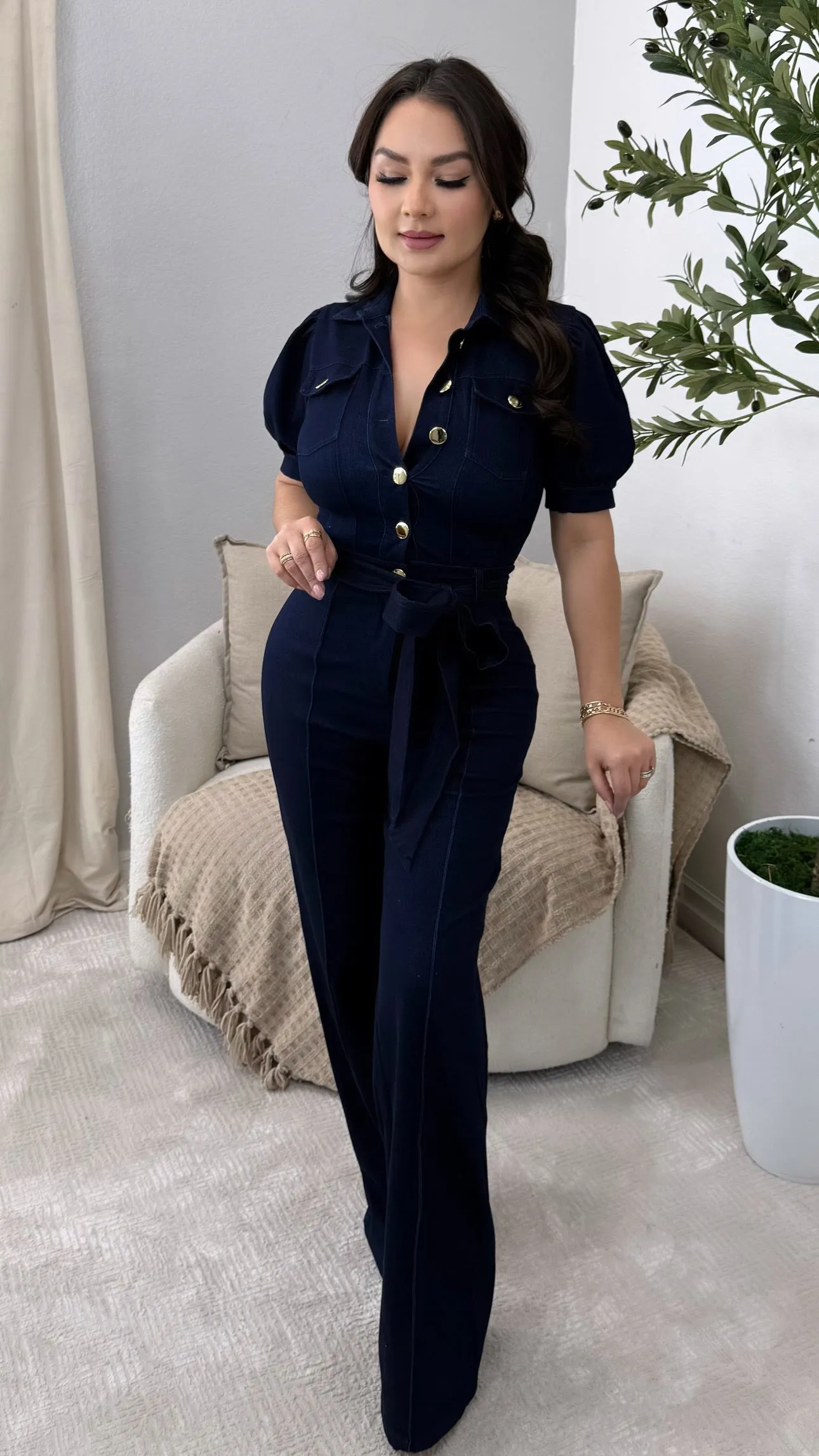 JAMES NAVY JUMPSUIT