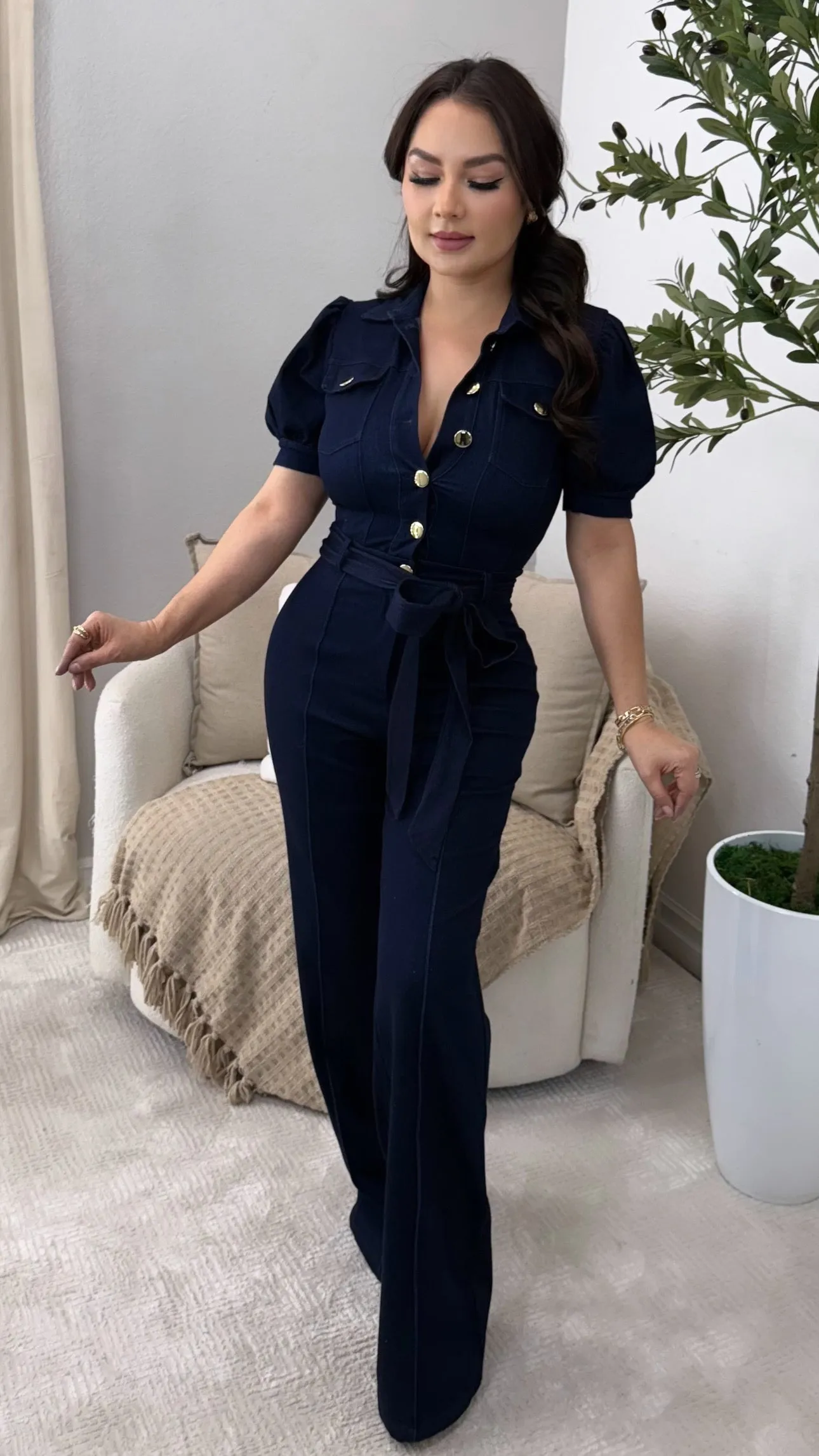 JAMES NAVY JUMPSUIT