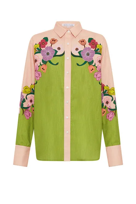 Jewel Floral Long Sleeve Shirt