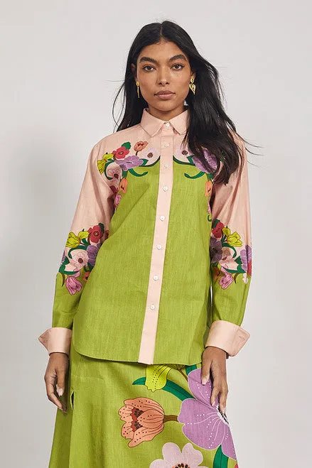 Jewel Floral Long Sleeve Shirt