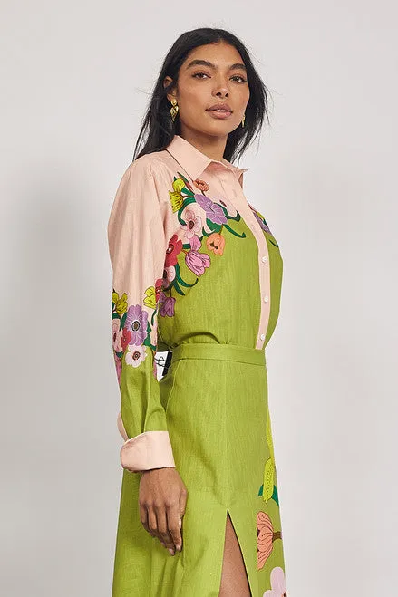Jewel Floral Long Sleeve Shirt
