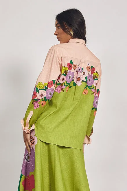 Jewel Floral Long Sleeve Shirt