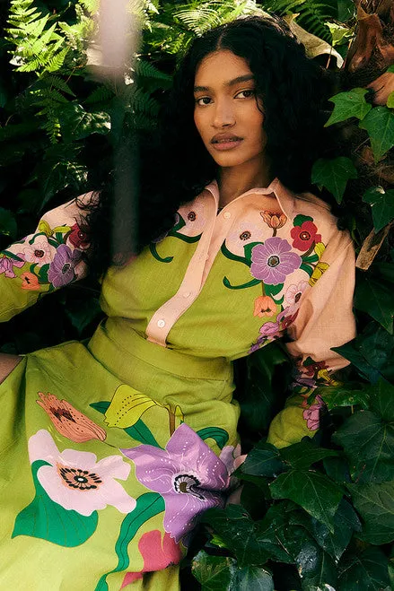 Jewel Floral Long Sleeve Shirt
