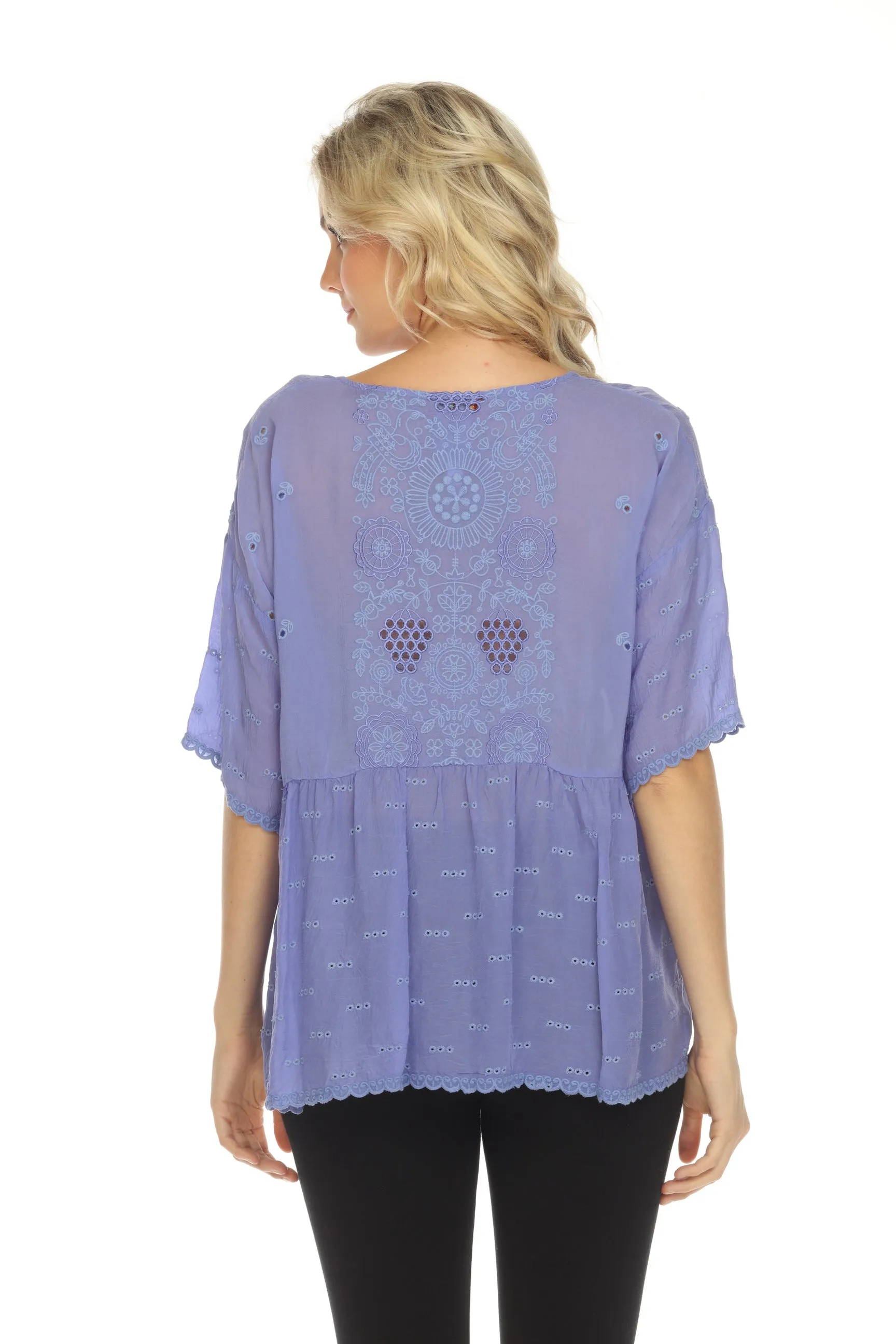 Johnny Was Berries Hadley Half Sleeve Blouse Boho Chic C13422