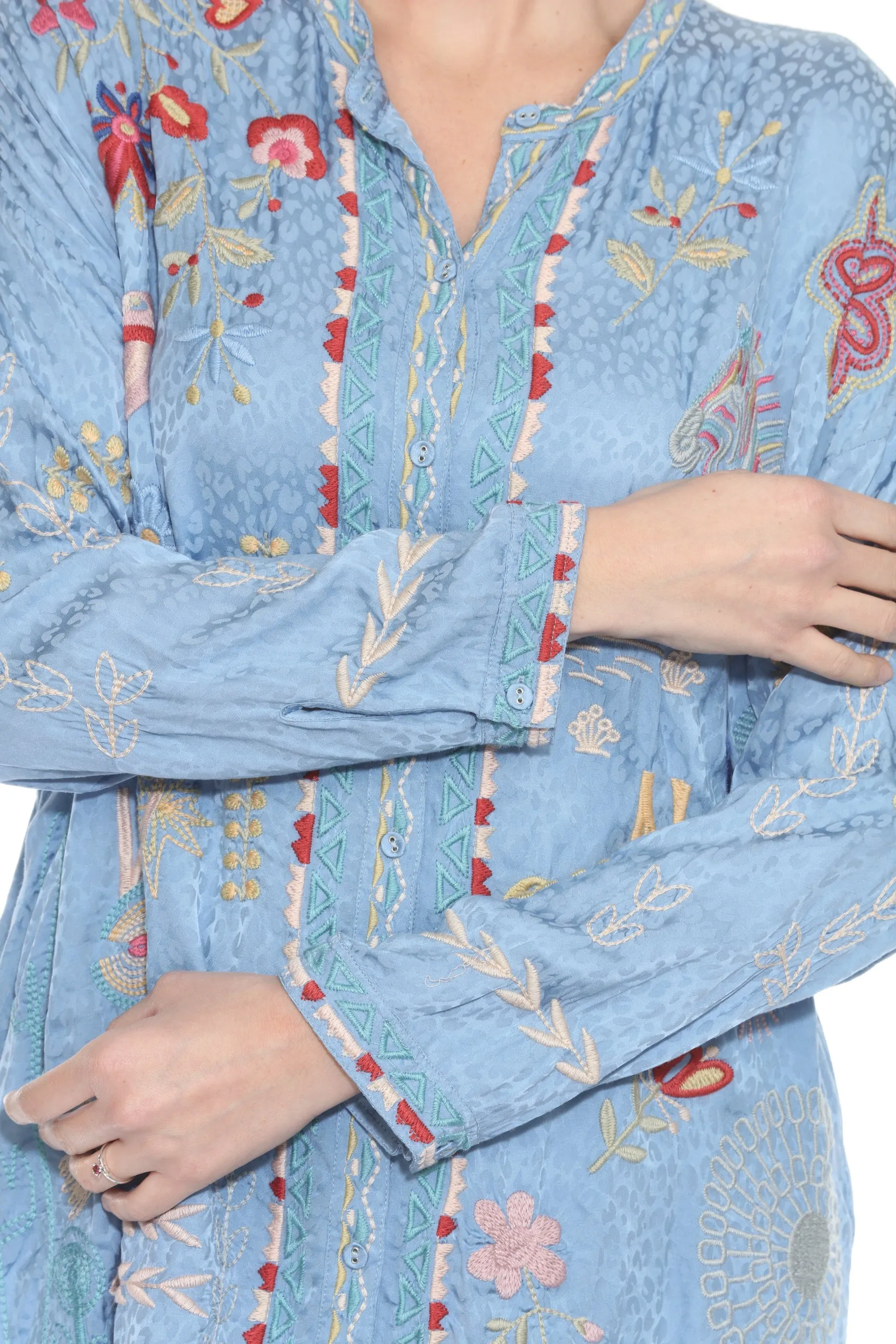 Johnny Was Biya Oanna Embroidered Blouse B13024B1 *