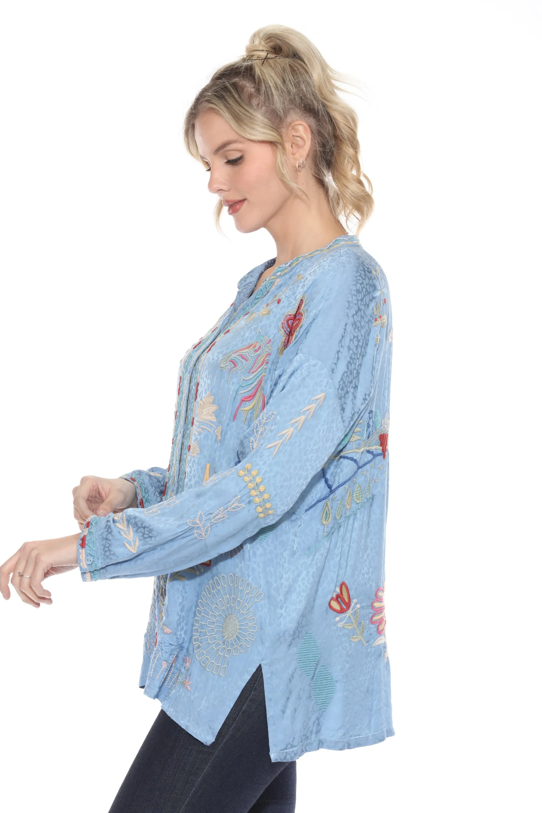Johnny Was Biya Oanna Embroidered Blouse B13024B1 *