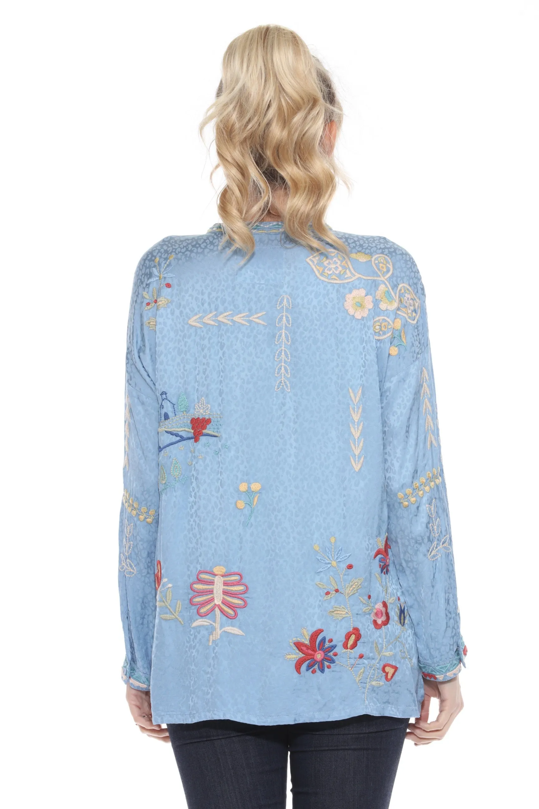 Johnny Was Biya Oanna Embroidered Blouse B13024B1 *