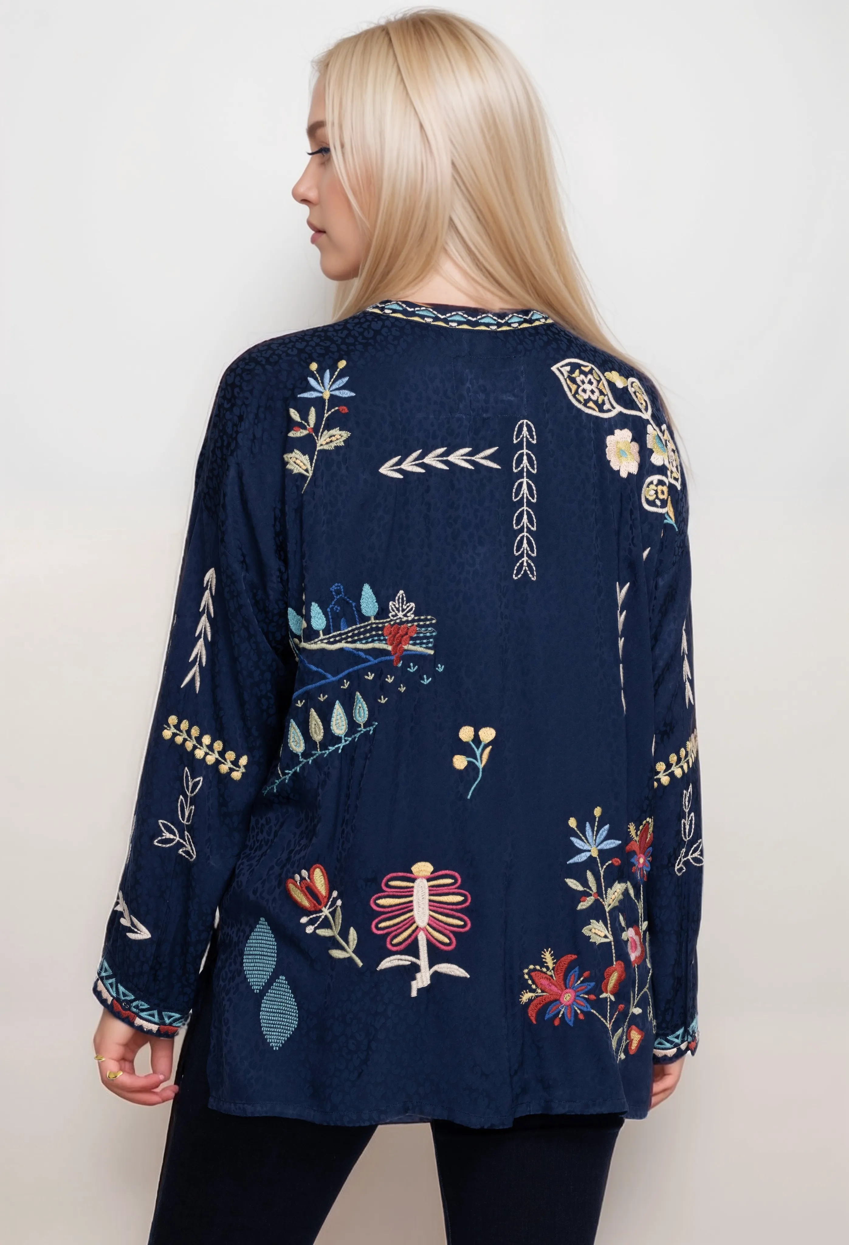 Johnny Was Biya Oanna Embroidered Blouse B13024B1 *