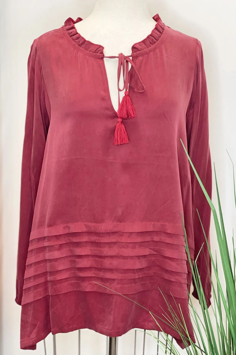 Johnny Was Calme Pintuck Sleeve Tunic Top O21058 *