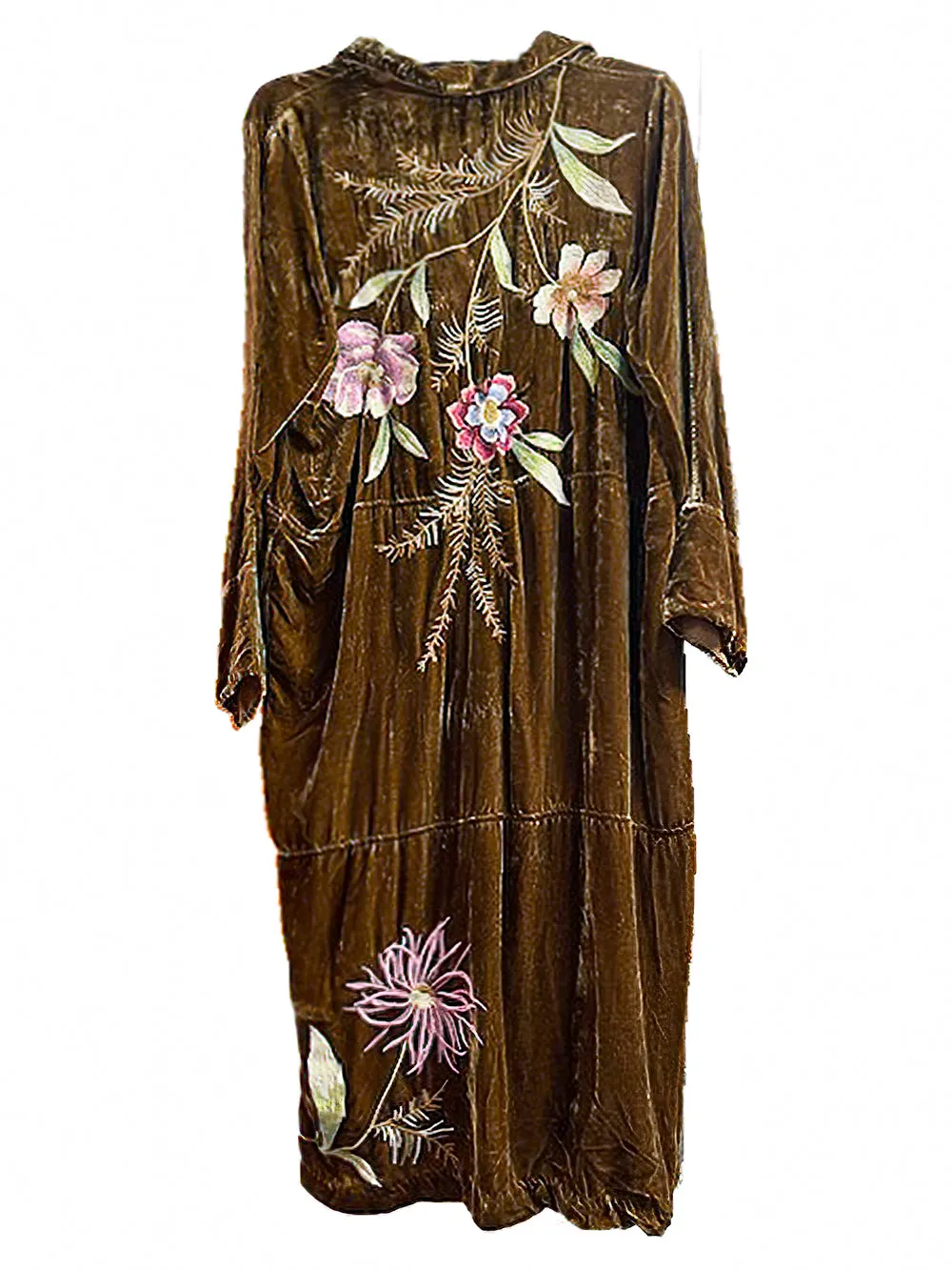 JOHNNY WAS MERIAH VELVET DUSTER COAT Long Sleeve Floral GOLDEN HOUR Top New