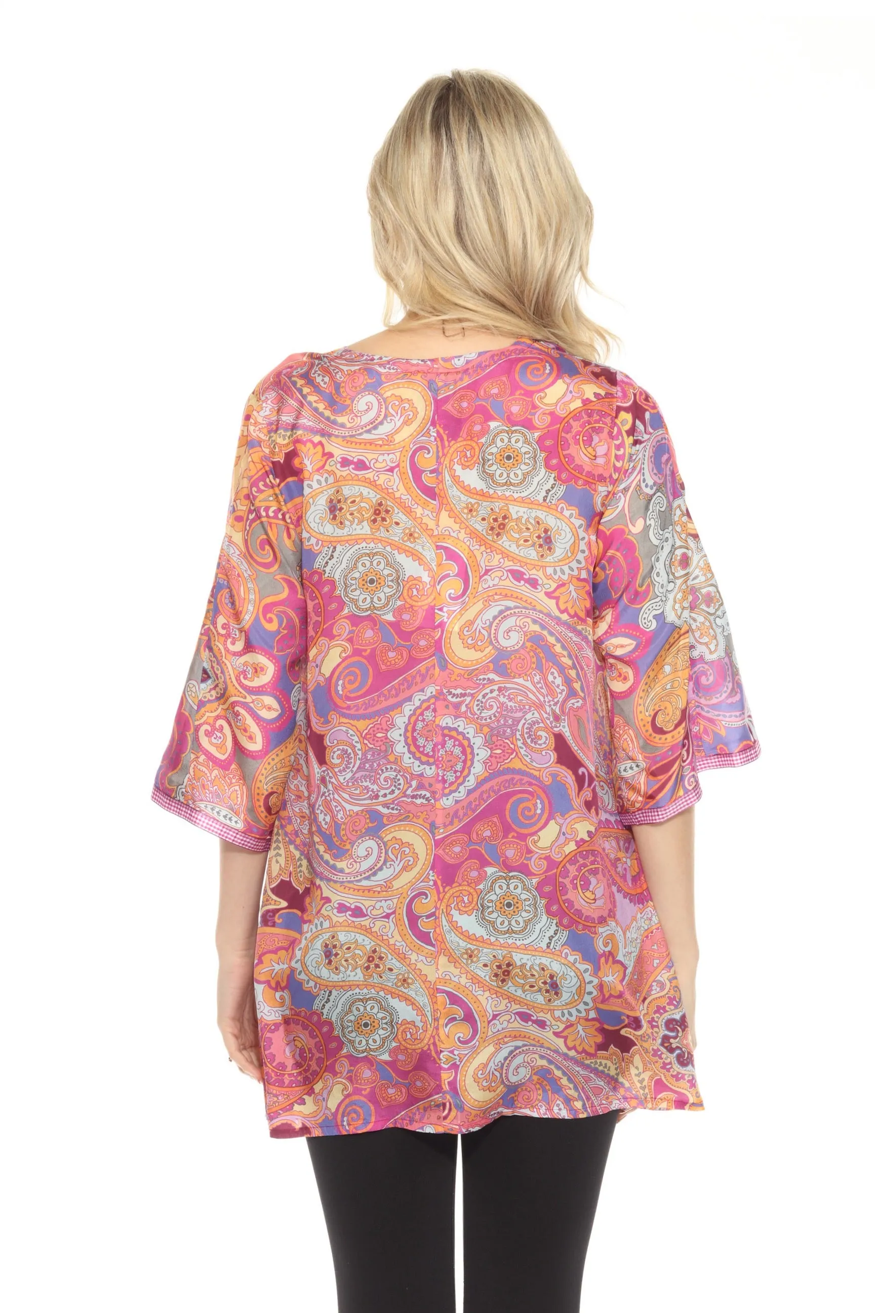 Johnny Was Munni Paisley Silk Tunic Top C21824A-9