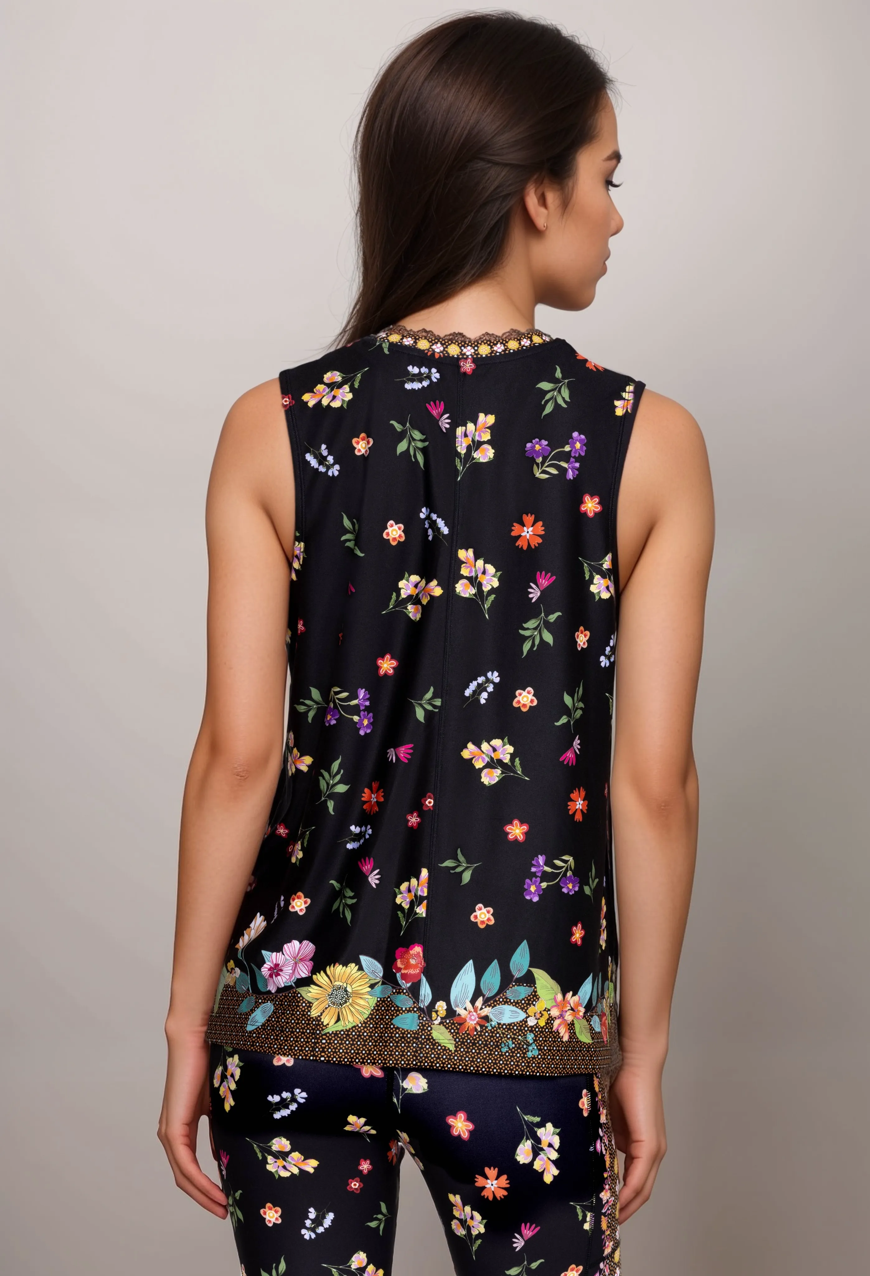 Johnny Was Nani High Low Muscle Tank A0623 Boho Chic